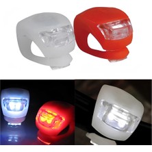 Belle Fusion Mey Ithalat® LED Bisiklet Işığı 2li Set Kırmızı Beyaz Çakar Lamba Seti