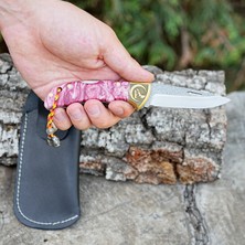 Köse Mehmet Katlanır Model - N690 Çelik - Kurt Işlemeli Epoksi Sap - 17 cm