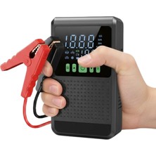 Belle Fusion Mey Ithalat® 12.000 Mah Şarjlı Araç Akü Takviye ve Işıklı Hava Kompresörü Yeni Nesil