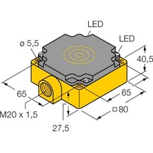 Turck 15095 NI40-CP80-VP4X2-S100 Endüktif Sensör Artan Sıcaklık Aralığı ile