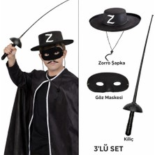 Belle Fusion Mey Ithalat®  Kostüm Seti 3’lü Çocuk – Şapka, Maske ve Kılıç
