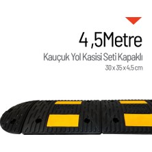 İleri Trafik Kauçuk Hız Kesici Set Kapaklı, Yol Kasisi 4,5 Metre - Eko