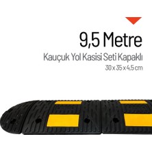 İleri Trafik Kauçuk Hız Kesici Set Kapaklı, Yol Kasisi 9,5 Metre - Eko