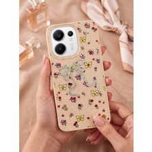 TechTree Poco X8 Pro Max Taşlı Desenli Fiyonk Silikon Kılıf