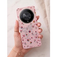 TechTree Honor X9B Taşlı Desenli Fiyonk Silikon Kılıf