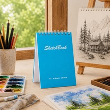 A6 Sert Kapaklı Eskiz Defteri 200 Gr. 30 Yaprak (60 Sayfa) 10,5 x 14,8 cm Sketchbook