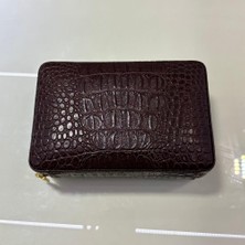 Onlitek Seyahat Humidoru  Kahve Dört'lü Puro Deri Çantası