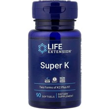 Life Extension Super K 2\'si 1 Arada ( K2 + K1 ) 90 Kapsül