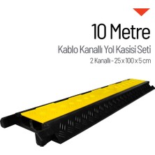 İleri Trafik Kablo Kanallı Yol Kasisi Seti 10 Metre - 2 Kanallı 25 x 100 x 5 cm