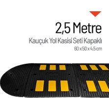 İleri Trafik Kauçuk Hız Kesici 6 Bantlı - 2,5 Metre Set