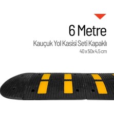 İleri Trafik Kauçuk Hız Kesici, Yol Kasisi Eko 4 Bantlı - 6 Metre Set