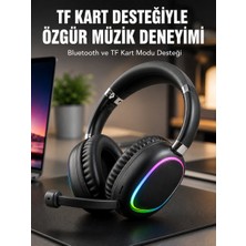 Meks Mikrofonlu Bluetooth Kulak Üstü Kulaklık Rgb Aydınlatmalı Type-C Şarjlı - HEP-8255-3862