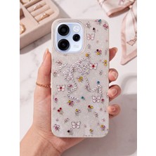 TechTree Oppo Reno 15 - 15F Taşlı Desenli Fiyonk Silikon Kılıf