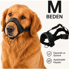 Valkyrie M Beden Köpek Ağızlığı Ayarlanabilir Nefes Alabilir Isırma Önleyici Yumuşak Pedli  Siyah