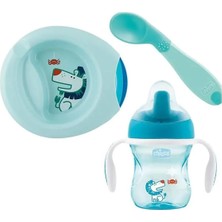 TeknoKapsül Chicco Bebek Yemek Seti 6+ Ay - Mavi