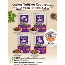 Mır mır Mırmır Pouch Premium Tahılsız Yaş Kedi Maması 85 gr x 24 Adet Biftekli Kedi Konservesi