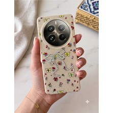 TechTree Realme 12 Pro 5g Taşlı Desenli Fiyonk Silikon Kılıf