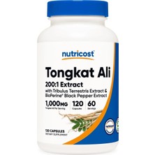 Nutricost Tongk.at Ali 200:1 Extract With Tribulus Terrestis Extract Bioperine & Black Pepper Extract 1,000 Mg 120 Capsules