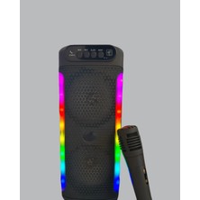 Uzman Toptan Mey Ithalat® Rgb Işıklı Çift Hoparlörlü Taşınabilir Bluetooth Speaker ve Mikrofon Yeni Nesil
