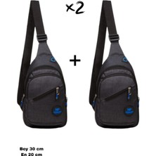 Sannora Bags Unisex Su Geçirmez Kulaklık USB Çıkışlı Çapraz Askılı Çanta Bel Omuz ve Göğüs Çanta Günlük Bodybag