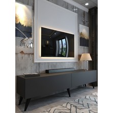 Online Fırsat Mutlu Ol Mutlu Kal Karnaval Tv Sehpası 150 cm - Antrasit - W1503-4
