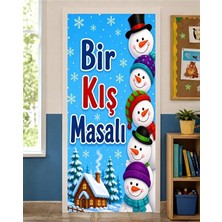 Promisebackdrop2 190X75CM Lastikli Kapı Süsü, Kumaş Kapı Giydirme, Bir Kış Masalı, Sınıf Kapısı, Okul Etkinlik Kapı Süsü