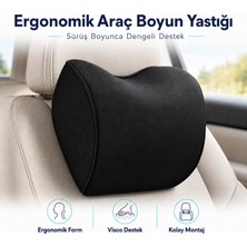 Viscora Visco Araç Boyun Yastığı – Ergonomik Boyun Destekli Oto Koltuk Başlık Yastığı