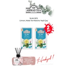 Ahmad Tea 2 Paket Slim Limon, Mate ve Matcha Yeşil Çay Karışımı 20' Li ve Oda Kokusu