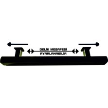 Empressco 60 cm Delik Mesafesi Ayarlanabilir Çelik Kapı Çekme Kolu - Siyah