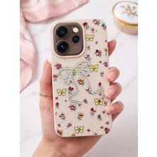 TechTree Oppo Reno 15 Pro 5g Taşlı Desenli Fiyonk Silikon Kılıf