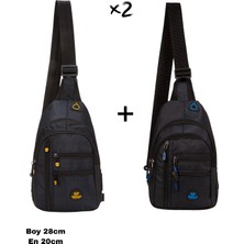Sannora Bags Unisex Su Geçirmez Kulaklık USB Çıkışlı Çapraz Askılı Çanta Bel Omuz ve Göğüs Çanta Günlük Bodybag