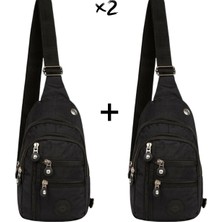 Sannora Bags Unisex Su Geçirmez Kulaklık USB Çıkışlı Çapraz Askılı Çanta Bel Omuz ve Göğüs Çanta Günlük Bodybag