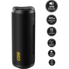 TeknoKapsül Qcy Sp7 40W Taşınabilir Bluetooth Hoparlör 14 Saat Dinleme Rgb Işık Ipx7 tf kart girişli