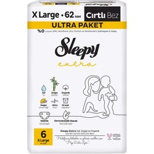 TeknoKapsül Sleepy Extra Bebek Bezi Ultra Paket 6 Beden Xl 62 Adet - Standart - Fiyatı, Yorumları