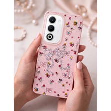TechTree Oppo A5 4g/5g Taşlı Desenli Fiyonk Silikon Kılıf