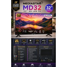 Iron Star Mediastar 32 Inç Tv / 32 Inç Hd LED Tv / Dahili Uydu Alıcılı 32 Inç Tv / USB Film Oynatan Televizyon / 82 Ekran Hd Televizyon / Güvenlik Sistemi / Cctv Güvenlik LED Ekranı / Net Görüntü