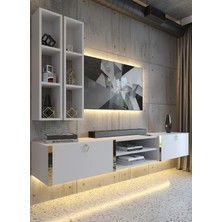 Online Fırsat Mutlu Ol Mutlu Kal Karnaval Tv Ünitesi - Beyaz - GL13000-1