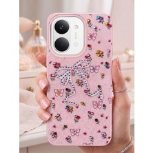 TechTree Poco X8 Pro Max Taşlı Desenli Fiyonk Silikon Kılıf