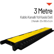 İleri Trafik Kablo Kanallı Yol Kasisi Seti 3 Metre - 2 Kanallı