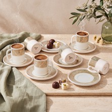 Aryıldız Nova 12 Parça 6 Kişilik Kahve Fincan Takımı Yeşil 90 ml