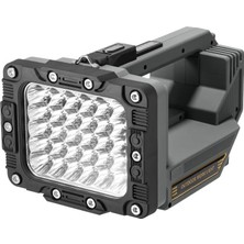 İdragon W5235-1 65000 Lümen Şarjlı LED Arama Feneri, Type-C Hızlı Şarjlı, Powerbank Özellikli, Fan Soğutmalı, Kamp, Av, Balıkçılık ve Outdoor El Feneri