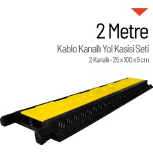 İleri Trafik Kablo Kanallı Yol Kasisi Seti 2 Metre - 2 Kanallı