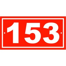 Empressco 153 Numara Kapı Numarası 10X20 Cm, Bina, Apartman, Işyeri,villa Numarası