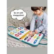 Generic Montessori Aktivite Çantası 8 Sayfa | 8 Öğrenme Becerisi | 3-6 Yaş Eğitici Oyuncak | Motor Beceri Geliştirici Keçe Oyun Seti | Pembe