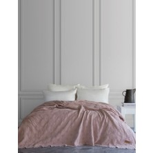 Dantela Notte Fitilli Yatak Örtüsü - Pudra