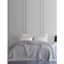 Dantela Notte Fitilli Yatak Örtüsü - Açık Gri