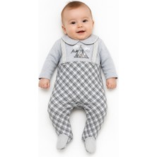 Baby Hola Erkek Bebek Tavşan Desenli Patikli Tulum 12536