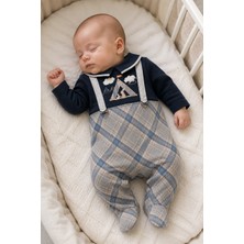 Baby Hola Erkek Bebek Tavşan Desenli Patikli Tulum 12536