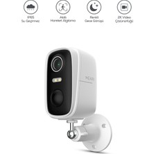 Meari N1 Iç ve Dış Mekan Kablosuz Wi-Fi Şarjlı Akıllı Güvenlik Kamerası | 2k 3mp, 5200MAH, Gece Görüşü, Çift Yönlü Ses
