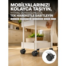 Meks 4’lü Kilitli Tekerlek Ayak 4 cm Sessiz ve Dayanıklı - HEP-7295-8898